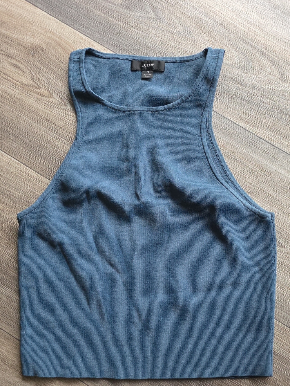 J. Crew Women’s Steel Blue Ribbed Tank